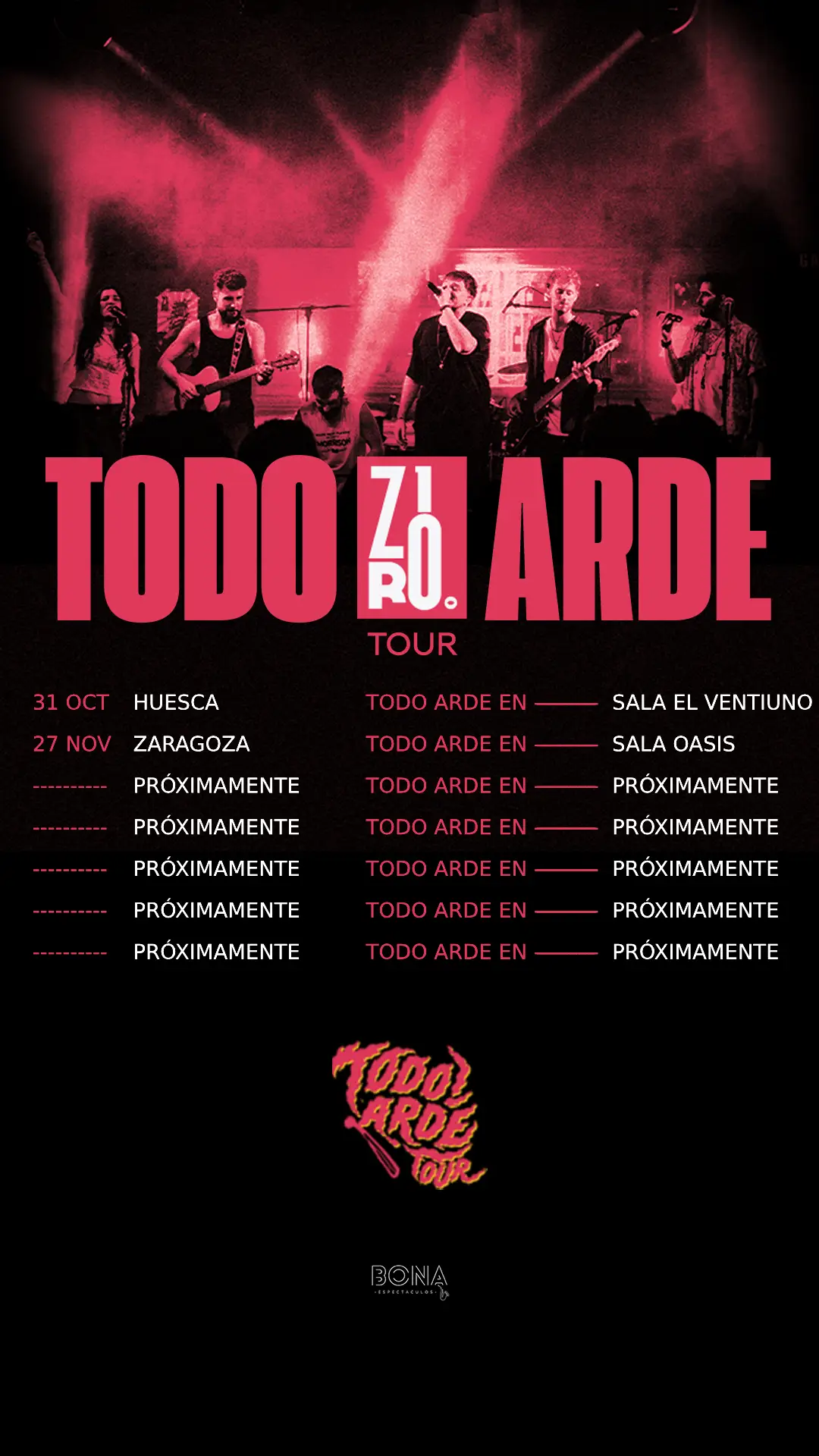 Cartel del próximo show